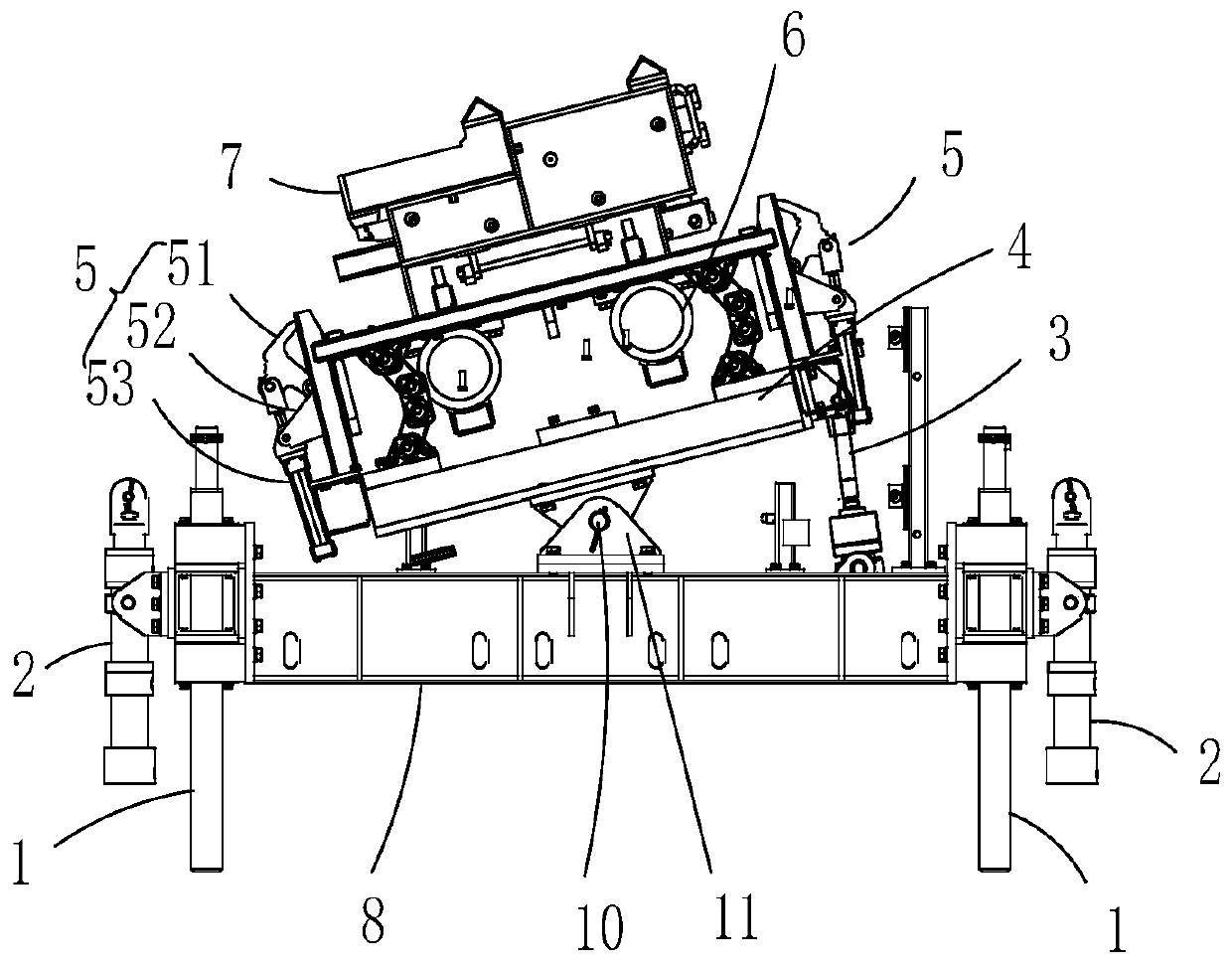 Die tipping vibrating table and tilting vibration method