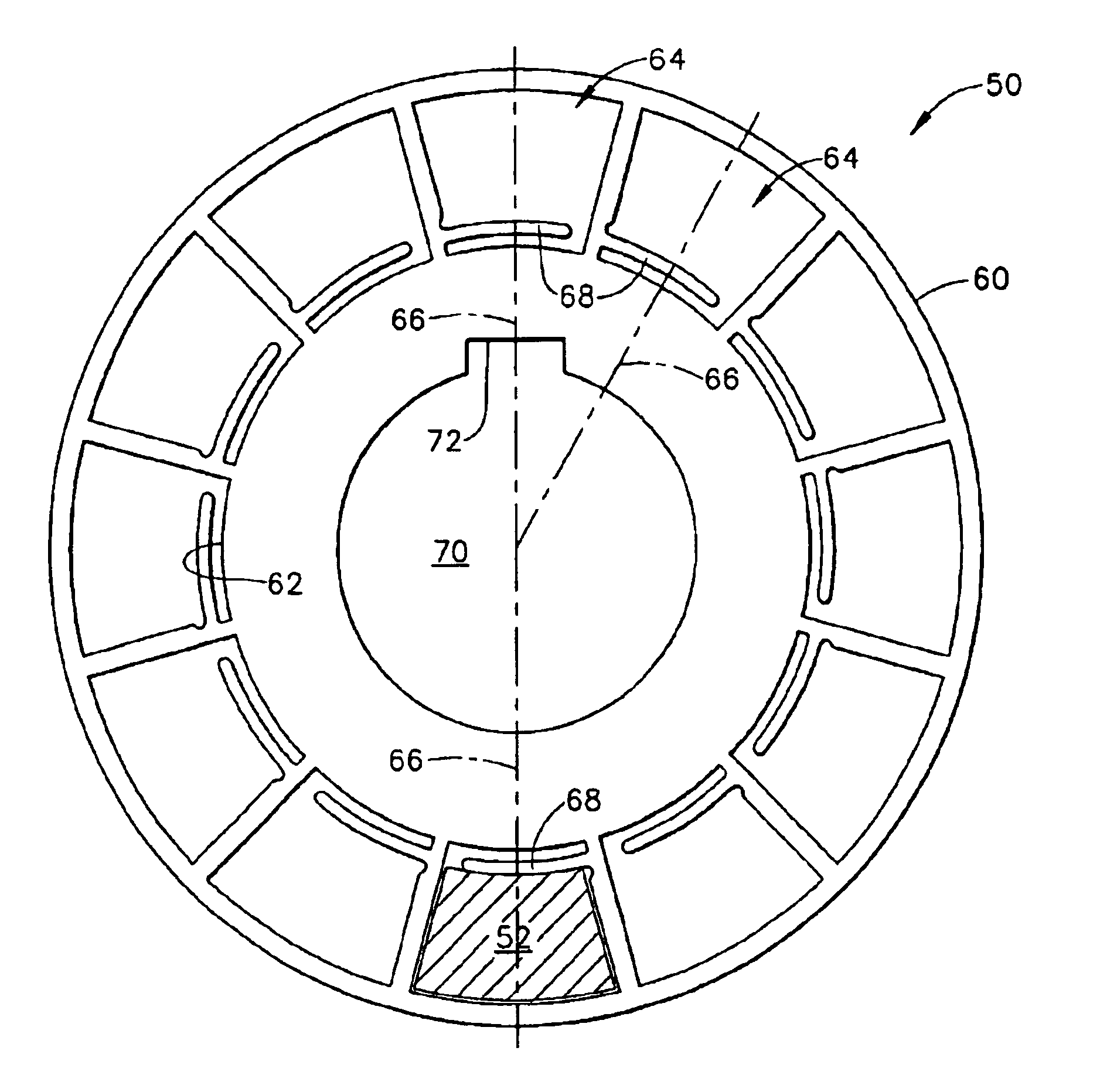 Method and apparatus for reducing dynamo-electric machine vibration