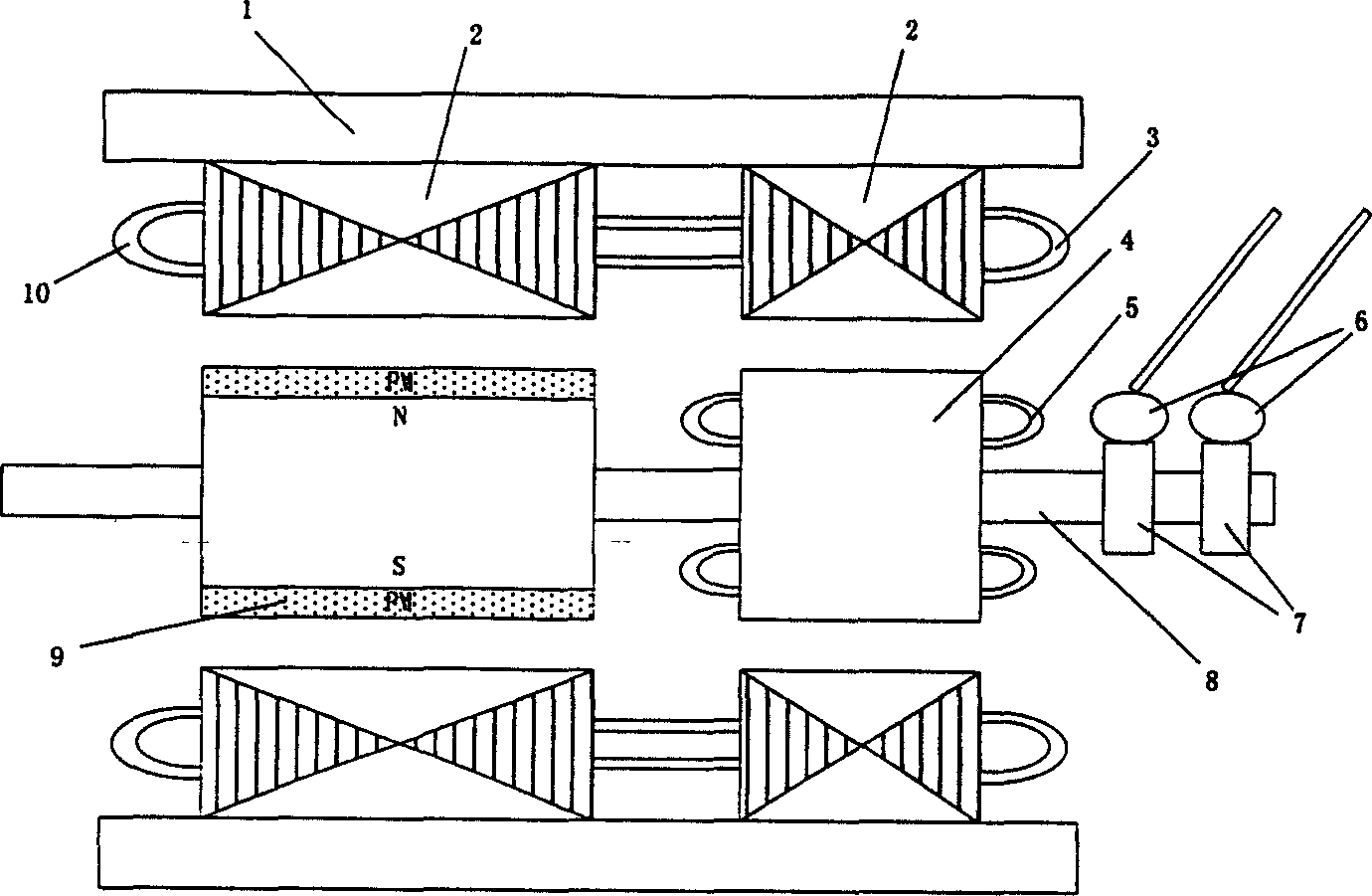 Mixed excitation synchronous motor