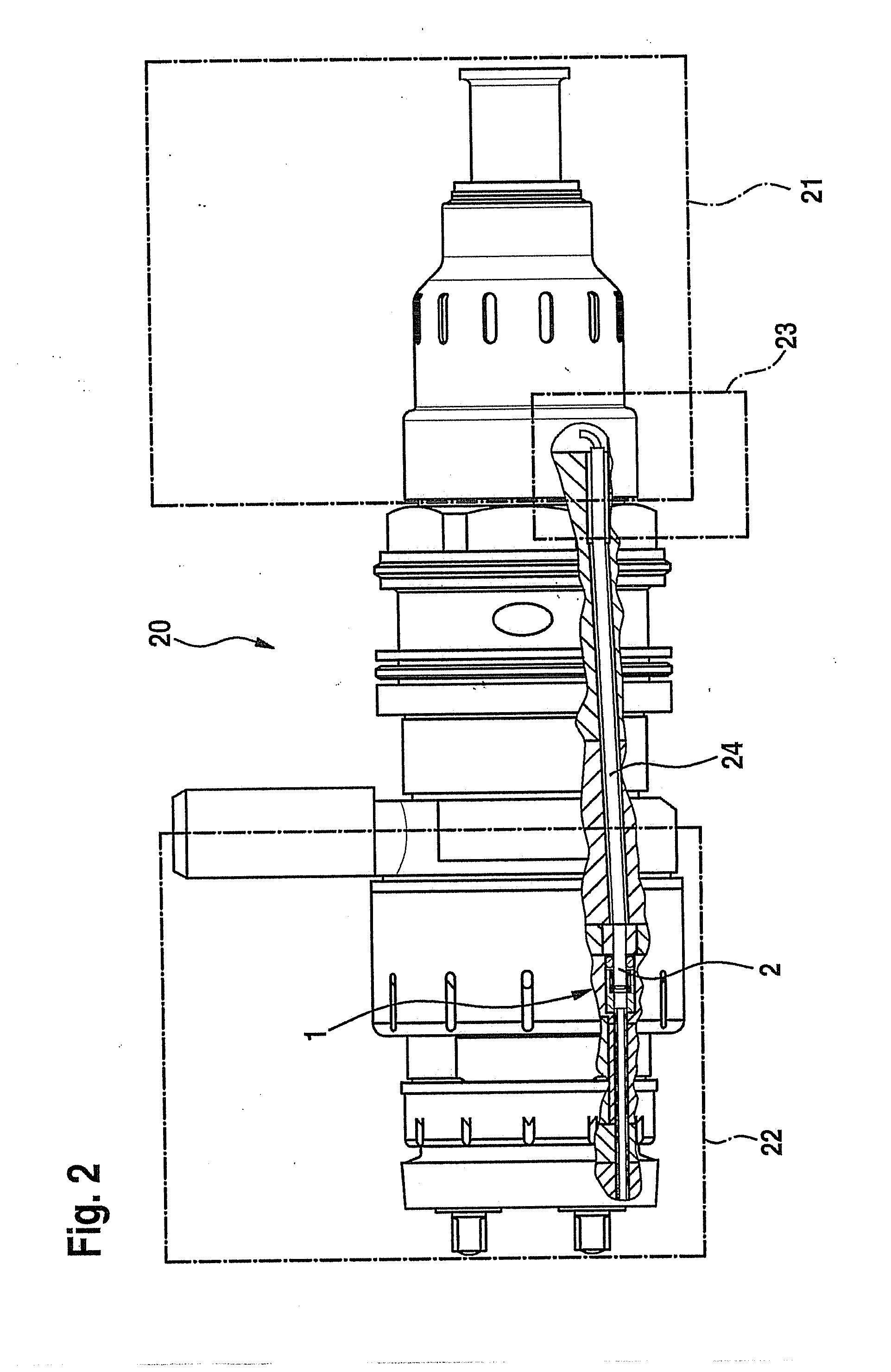 Electrical plug connector as fuel injector contact for shakeproof applications