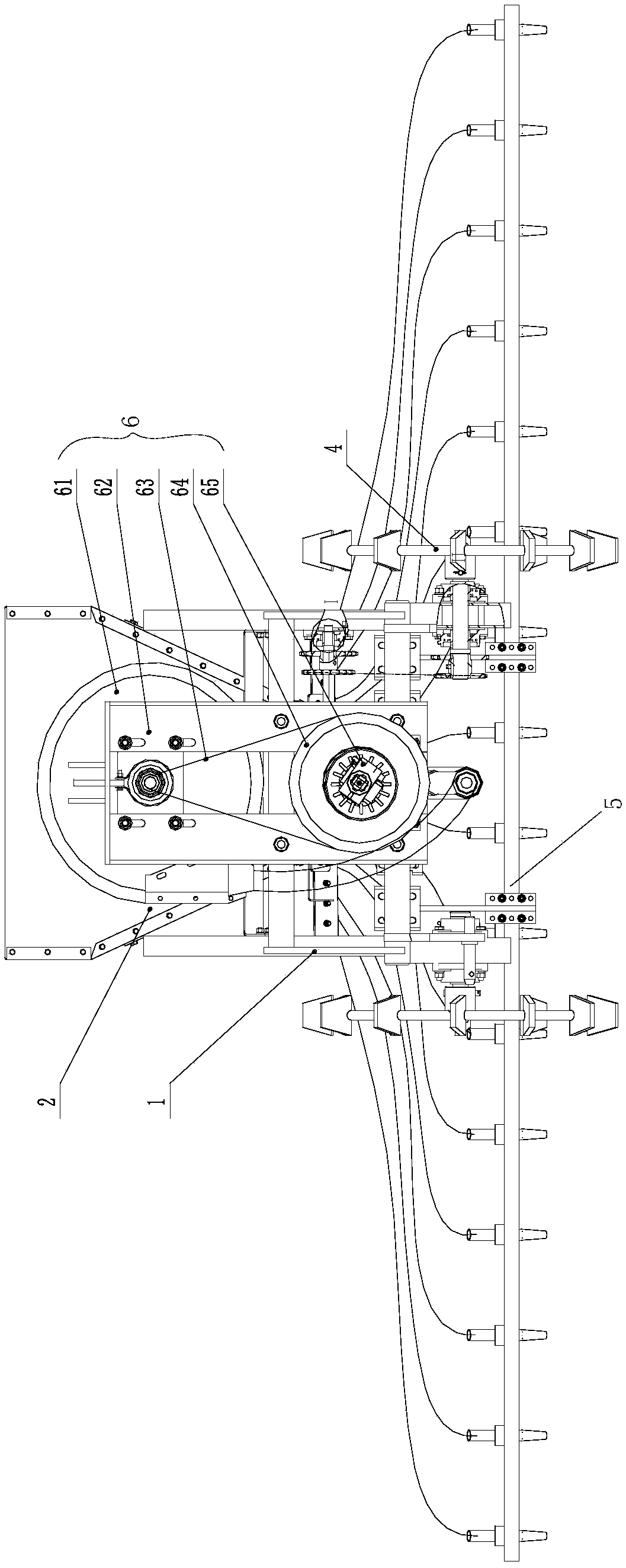 Pneumatic conveying type moss bran planter