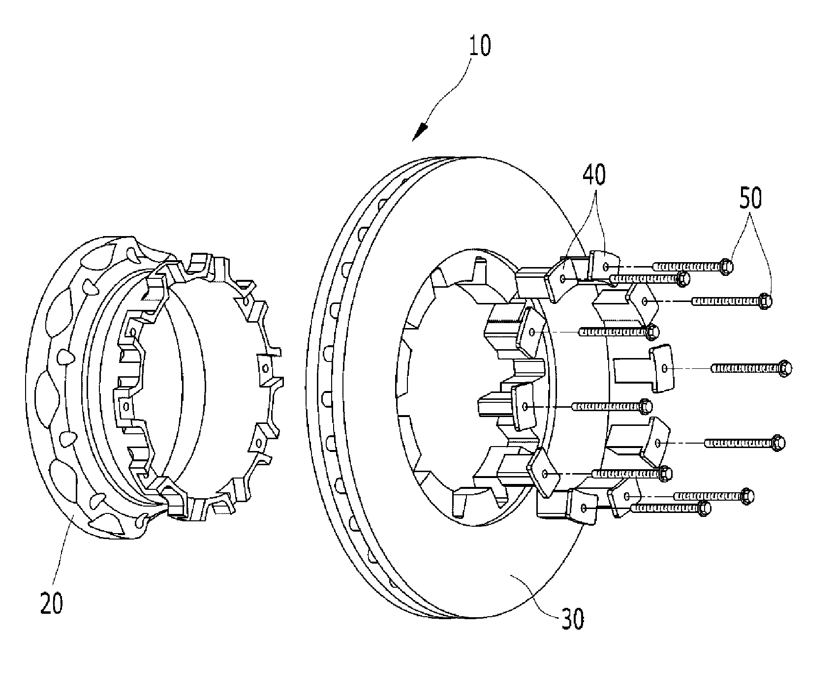 Disc rotor assembly for vehicle