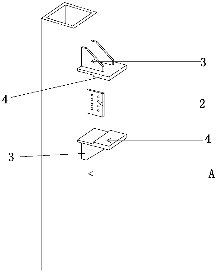 Design method for horizontal-pushing-type dovetail joint assembly-type frame nodes of square steel tube column and H-shaped beam