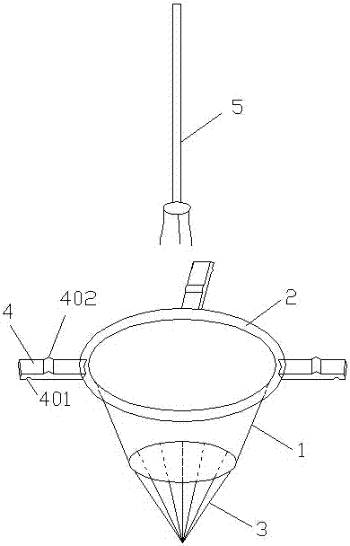 Simple domestic mop water squeezing device