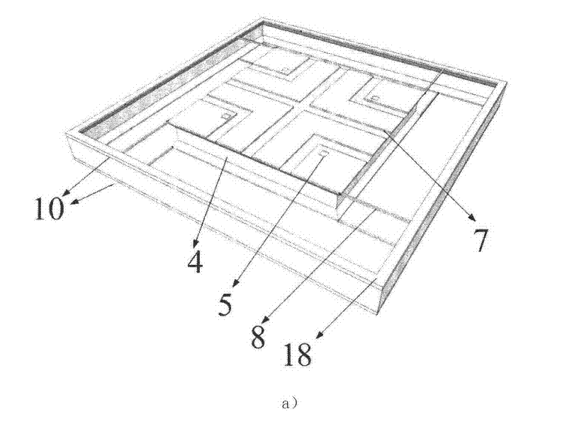 Capacitive type micro-acceleration sensor with double-sided symmetrical elastic beam structure and manufacturing method