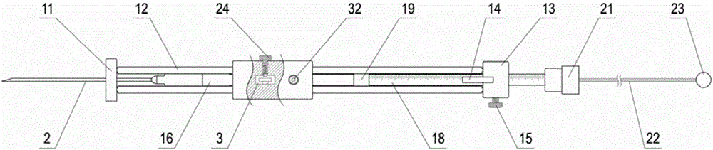 Radioactive particle implanting device