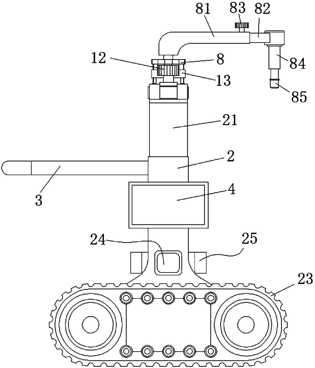 Small-strain detection robot for detecting integrity of pile foundation