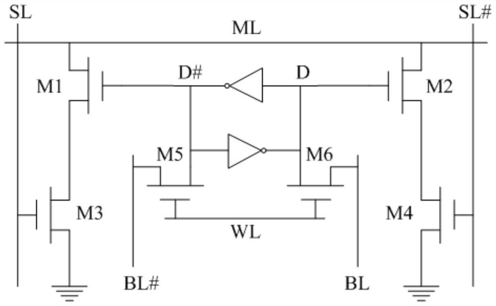 CAM circuit structure with low power consumption and high capacity