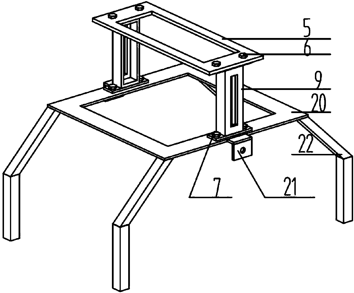 Water bottom sludge sampling device driven by two positioning slide blocks