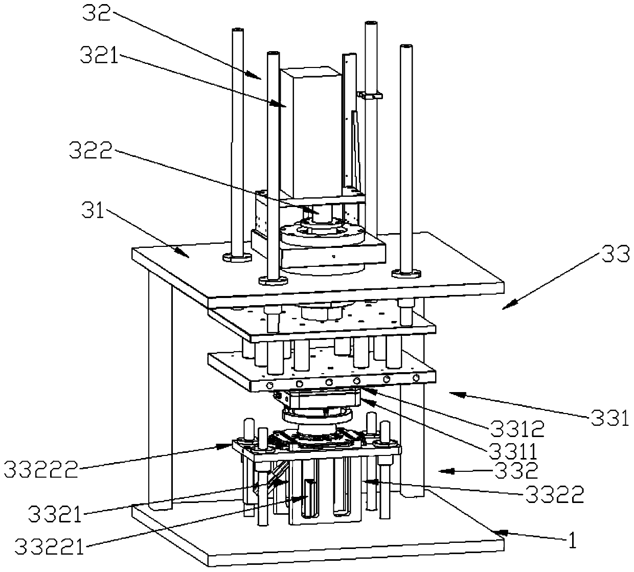 Mesh fitting device and method used for hemispherical product