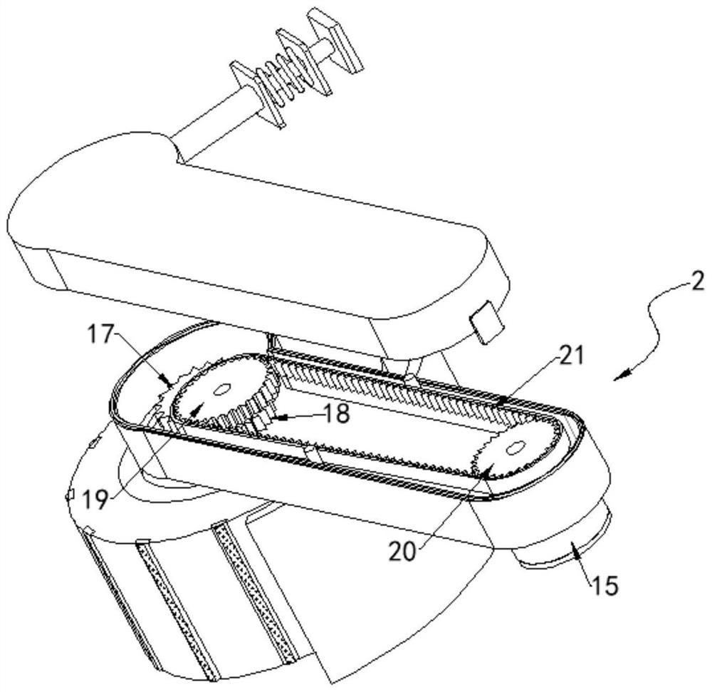 Roller transmission device based on sweeping robot