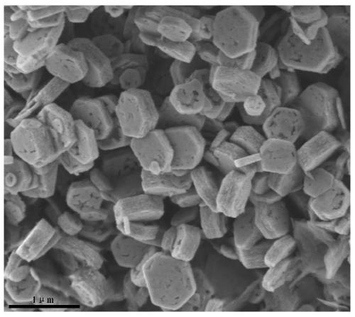 A hexagonal columnar cobalt oxyhydroxide material with a hollow structure and its preparation method