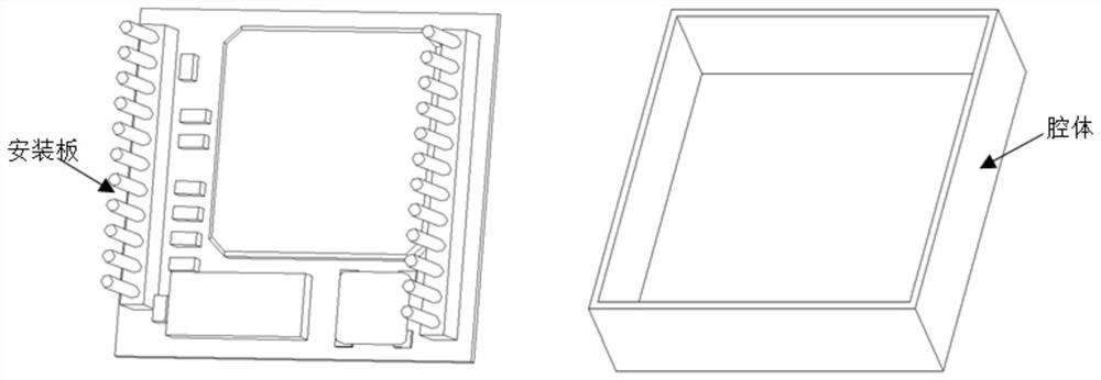 Filling and sealing process for placing mounting plate in shell and only exposing contact pins