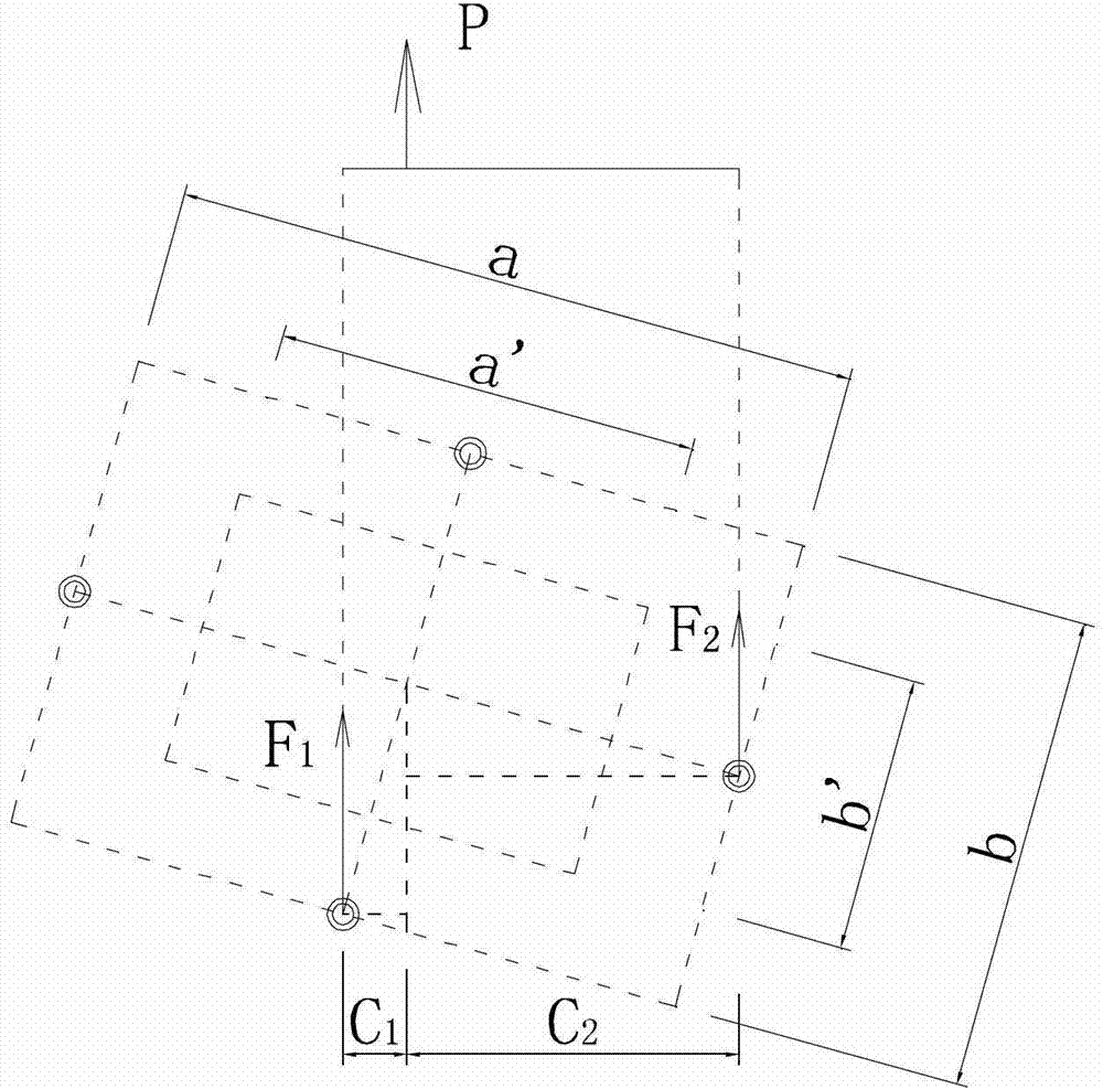 Two-way compressing and shearing composite loading test device