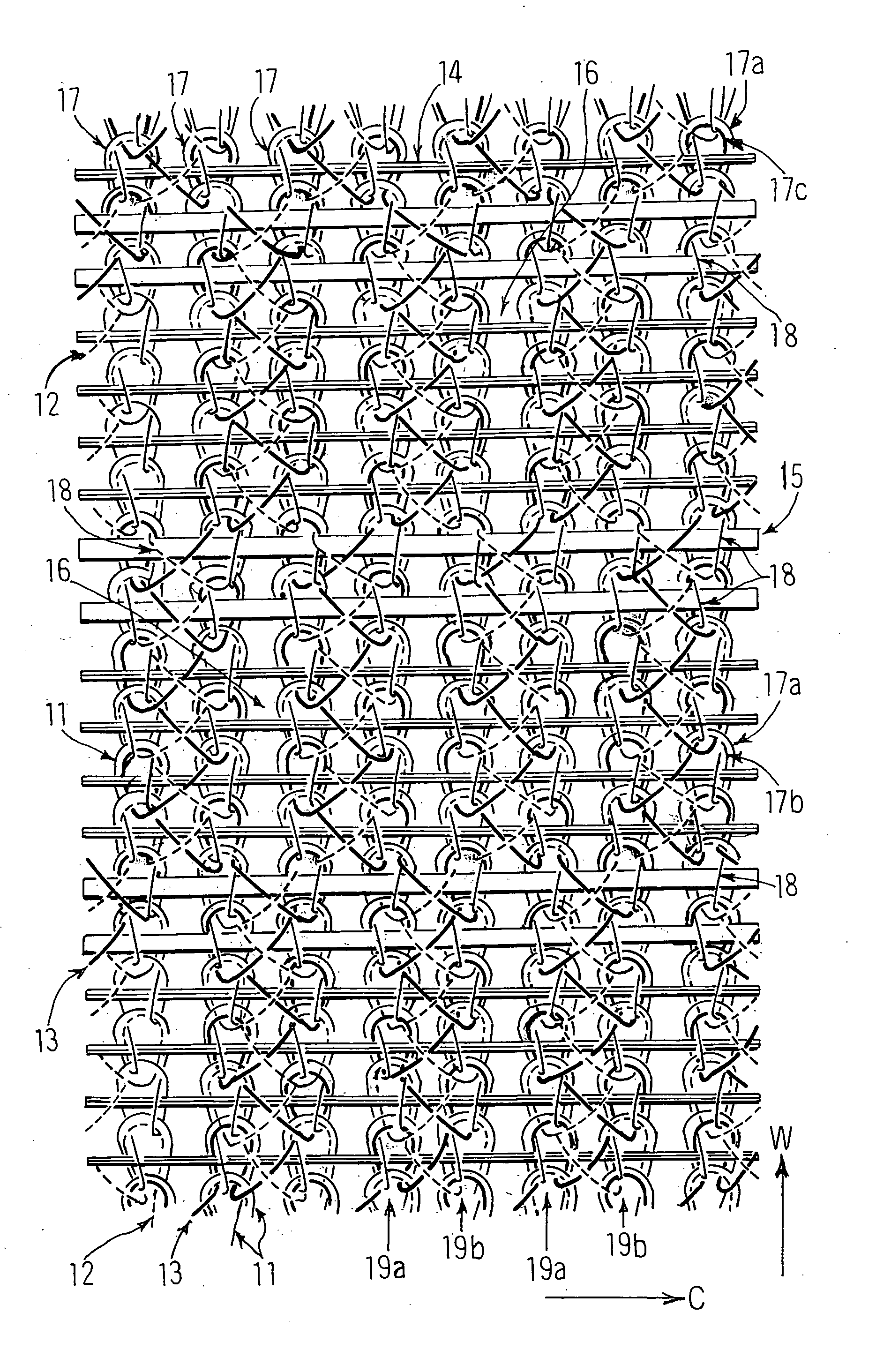 Elastic warp-knit fabric