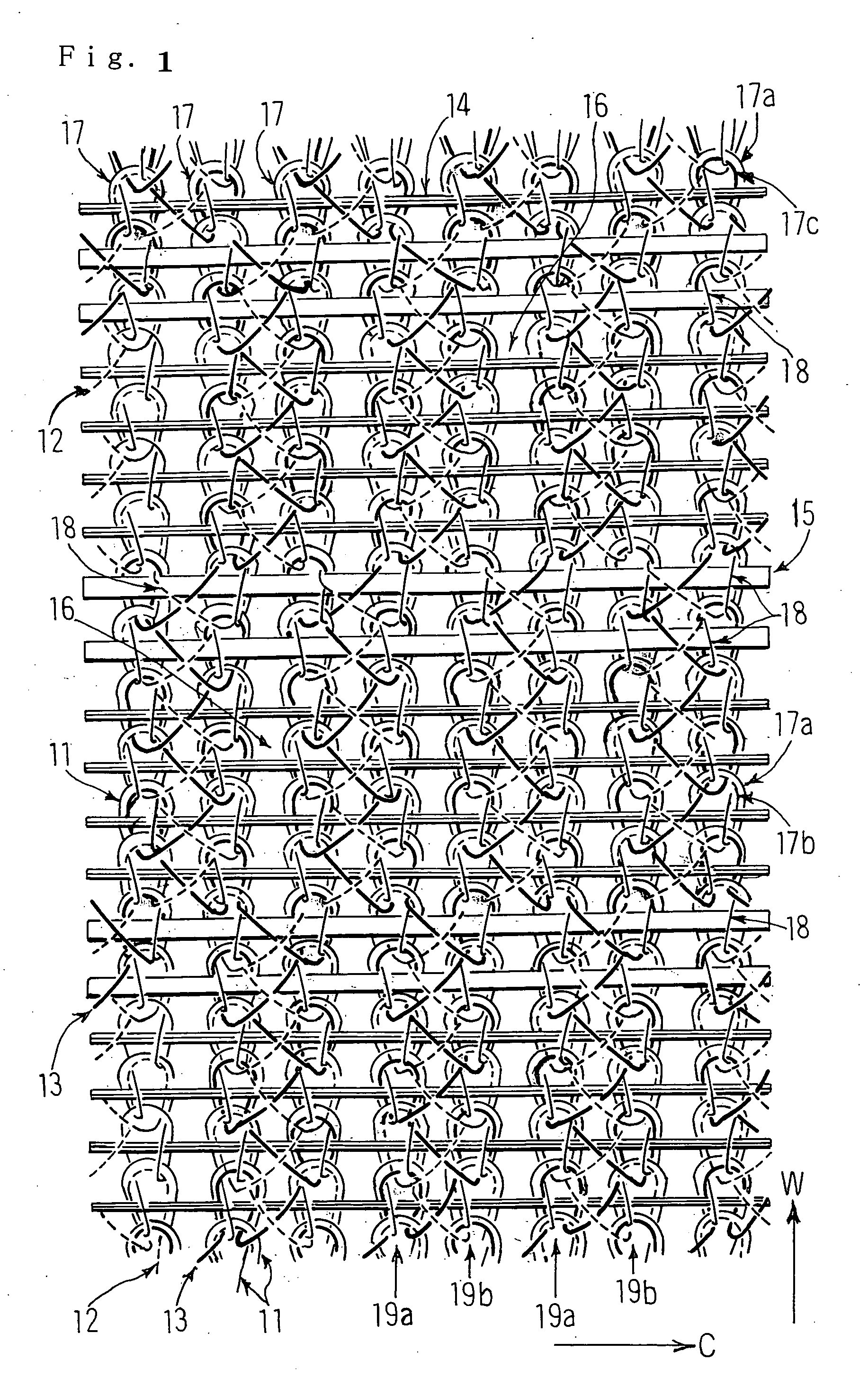 Elastic warp-knit fabric