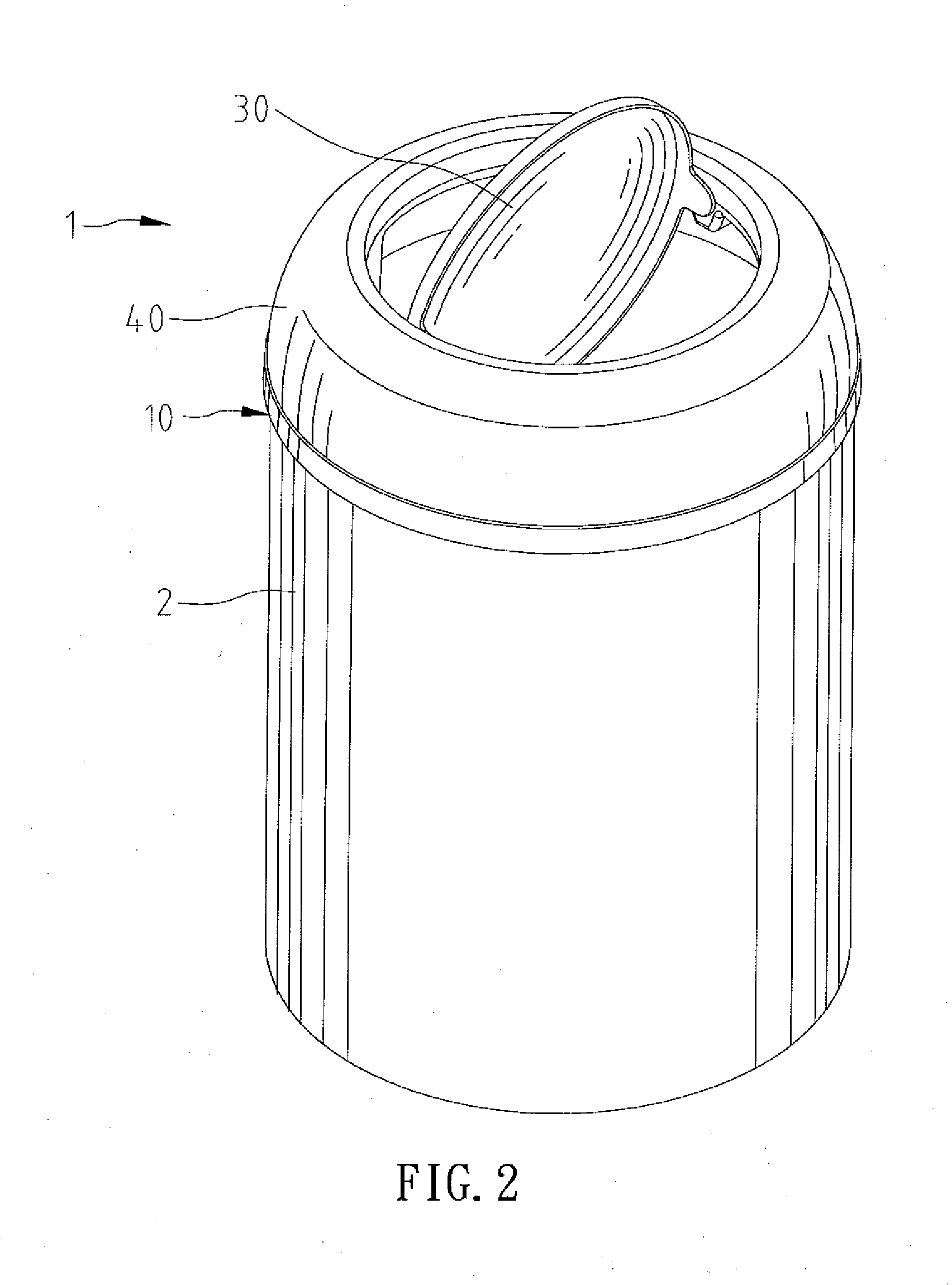 Container with Automatic Opening Lid