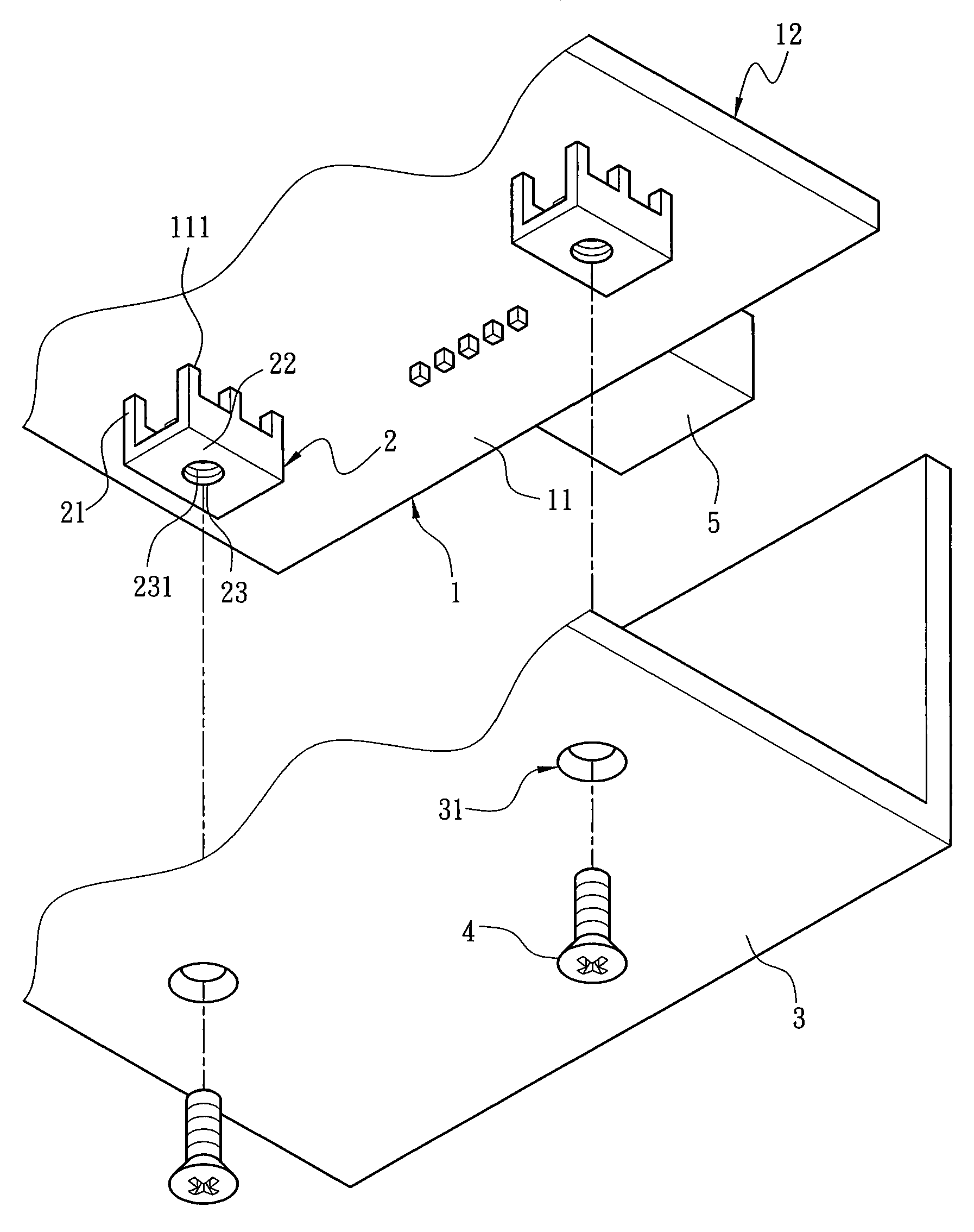 Printed circuit board fastening structure