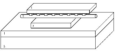 Method for preparing high polymer micro-nano fiber bragg grating based on nanoimprint lithography