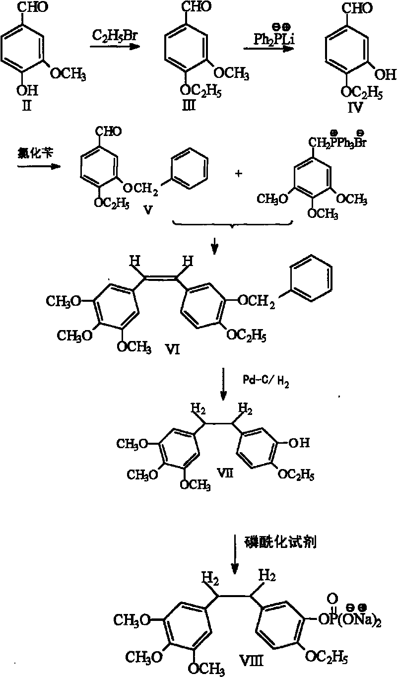 Ethoxy diphenyl ethane derivative and preparation method and application thereof