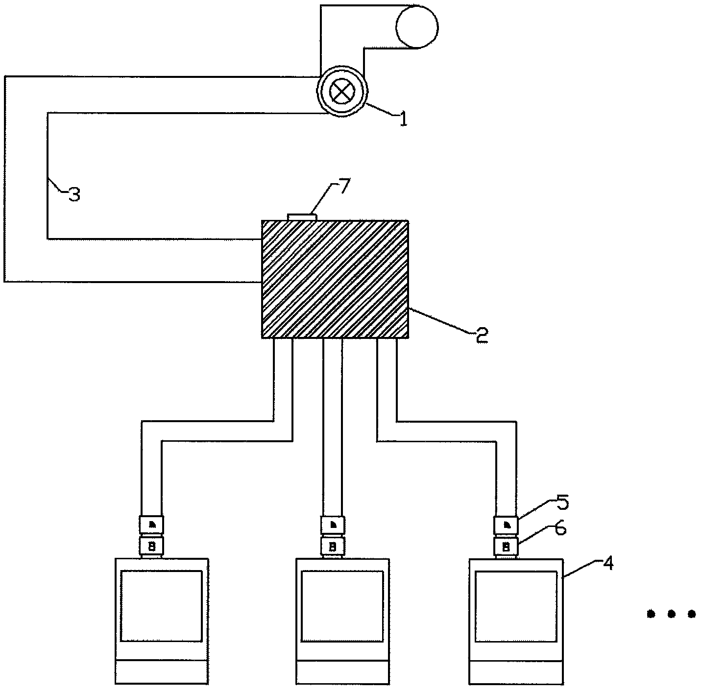 System for controlling variable air rate ventilating laboratory in segments