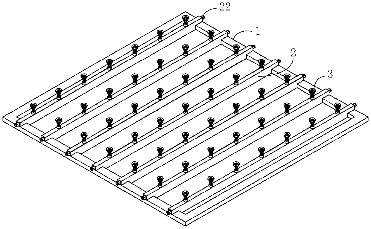 Glass substrate support platform and glass substrate macroscopic inspection device