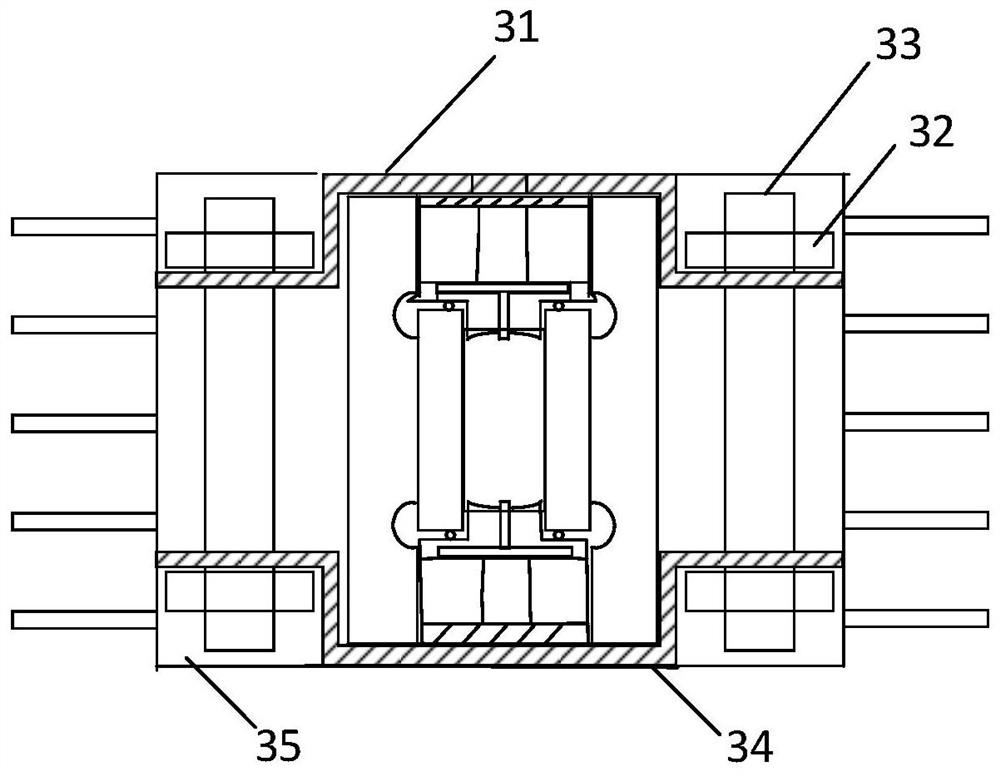 Multi-stage liquid recoil arc extinguishing device