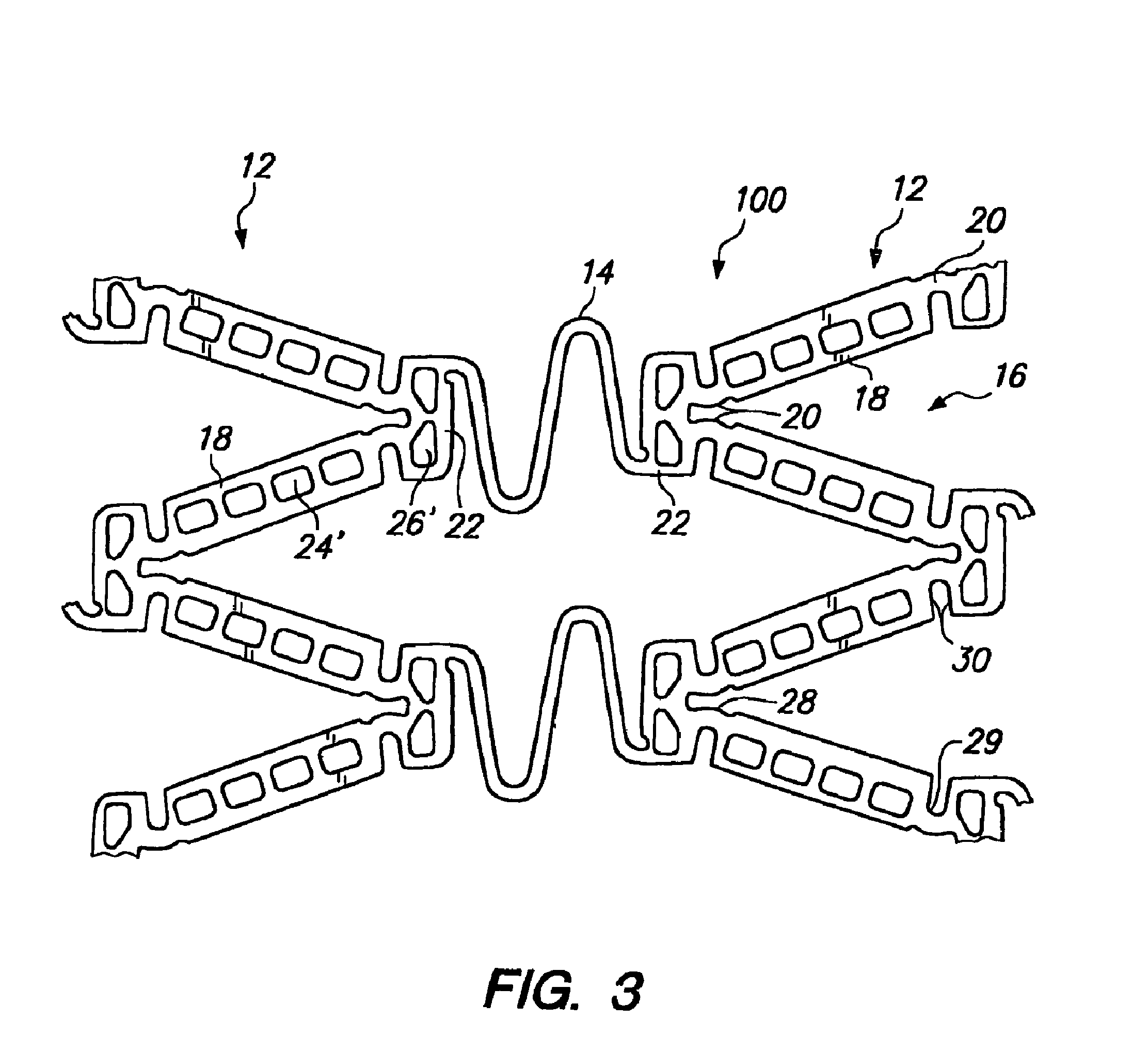 Expandable medical device with beneficial agent concentration gradient