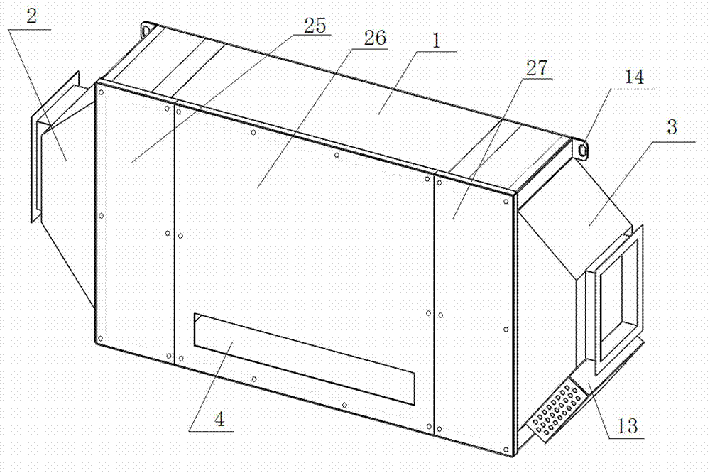 Double-fan powered air supply vehicular air purification device with sterilization function