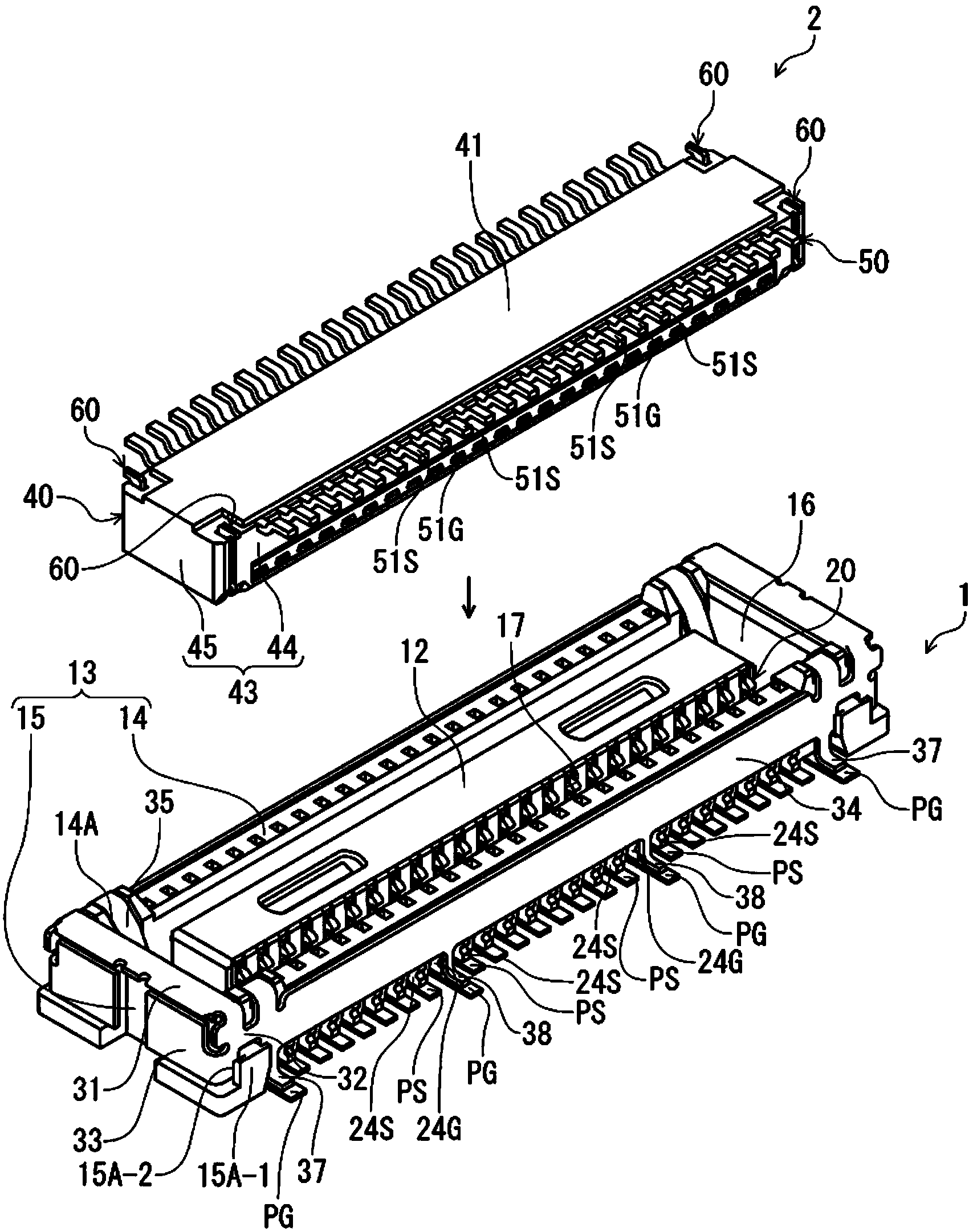 Electrical connector for circuit board and electrical connector installation body