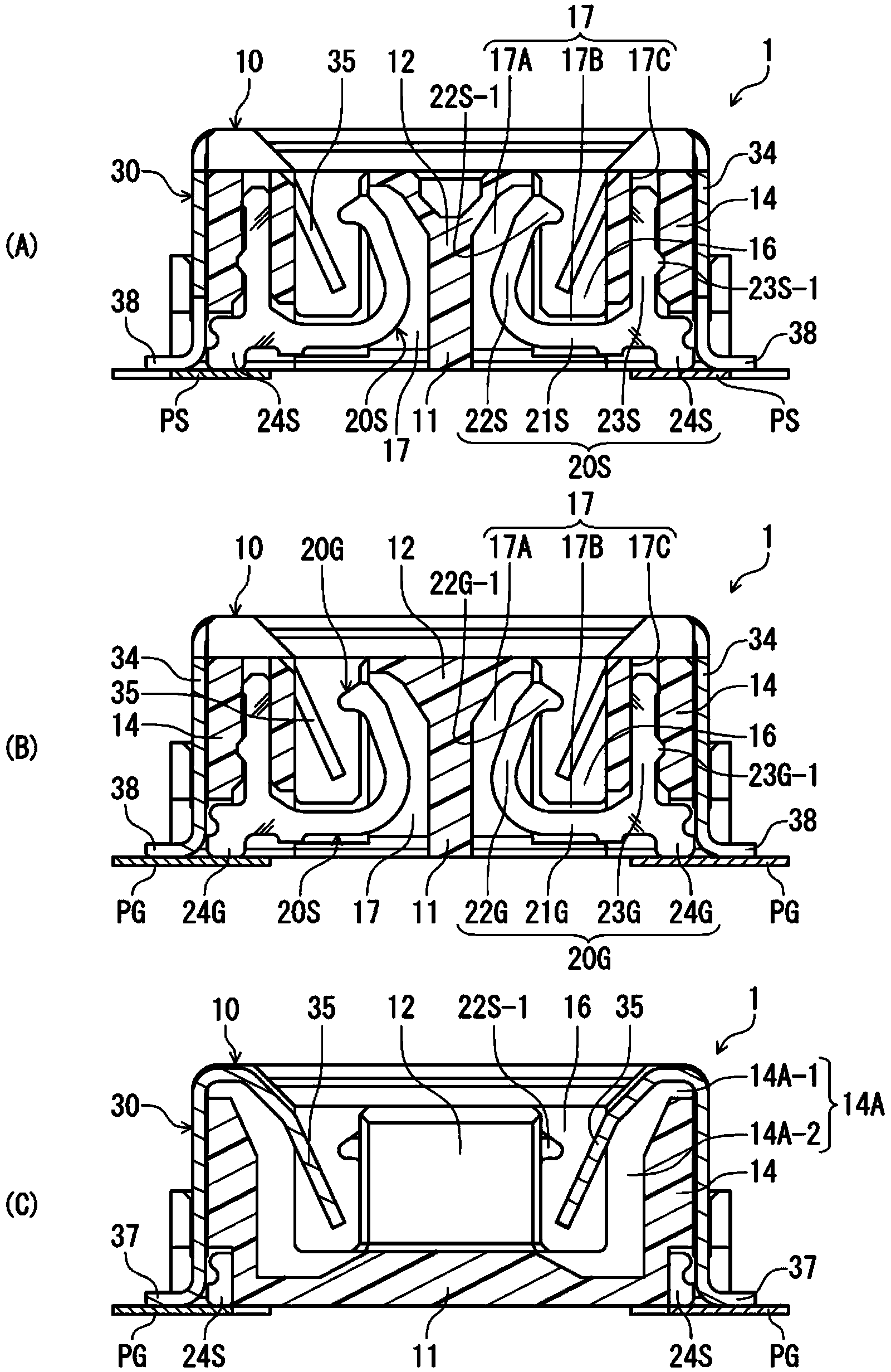 Electrical connector for circuit board and electrical connector installation body