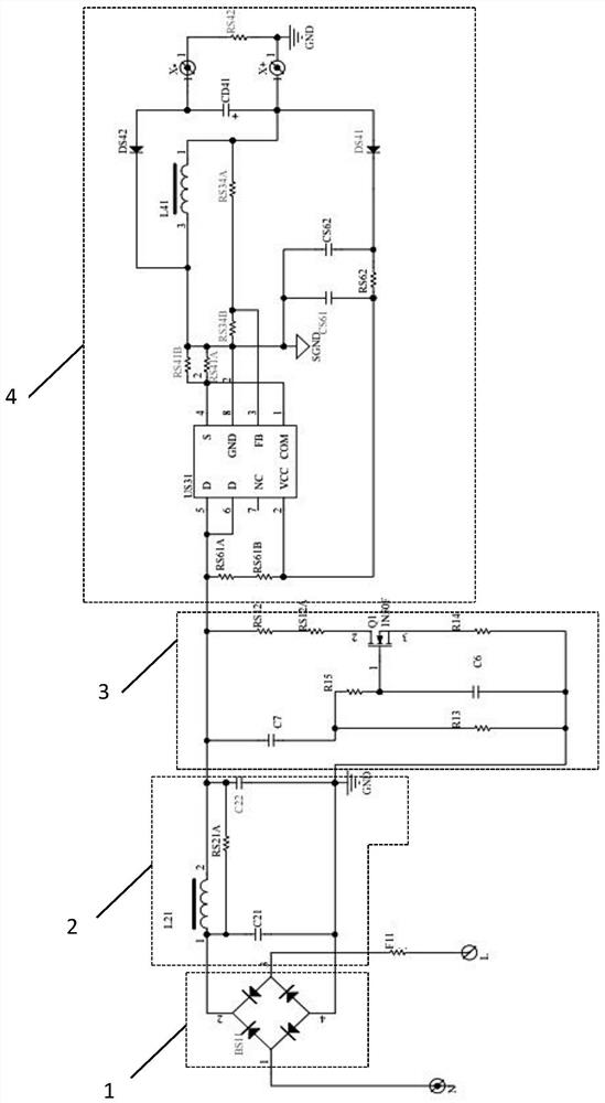 A thyristor dimming bleeder circuit