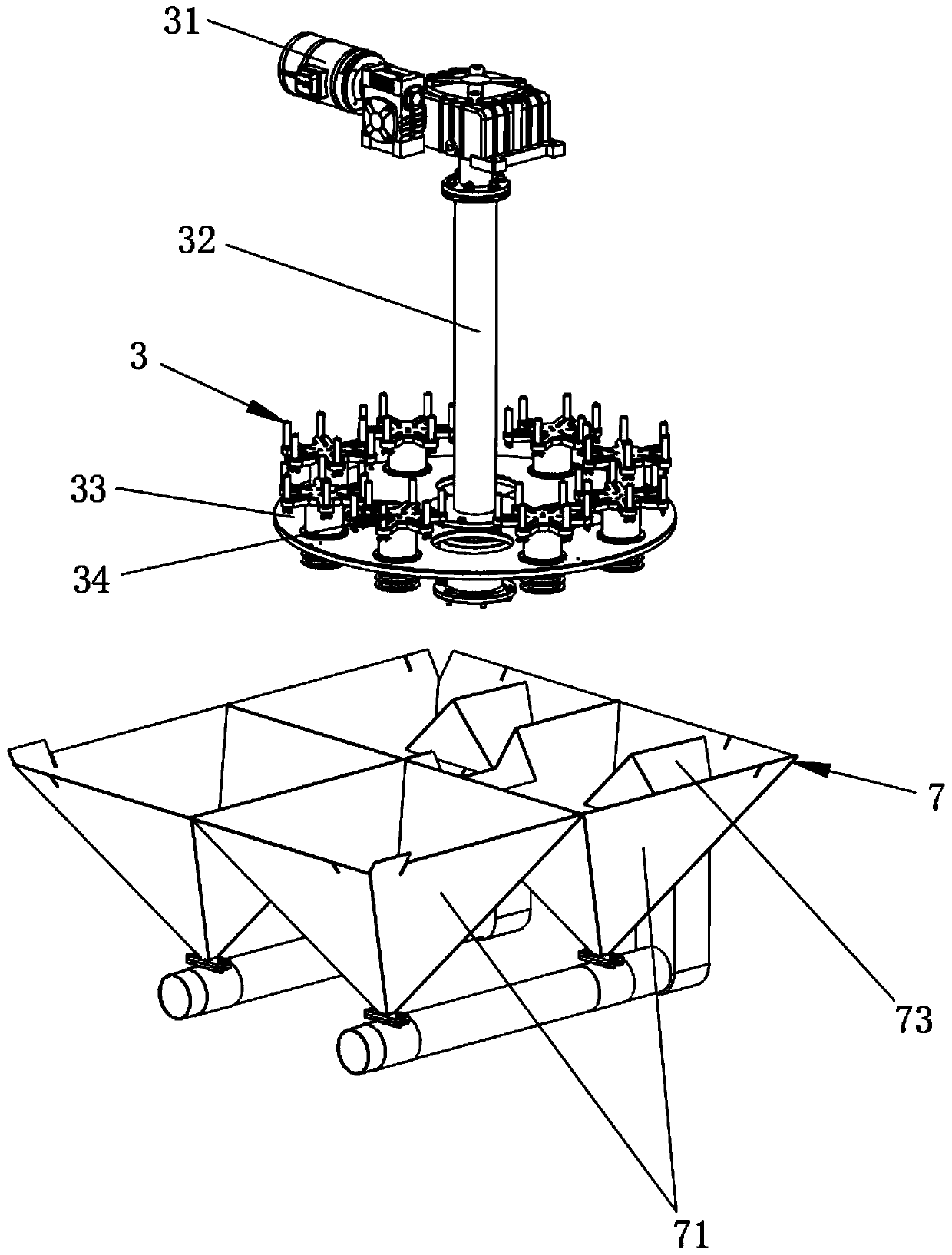 Rotary disc type automatic sand blasting mechanism