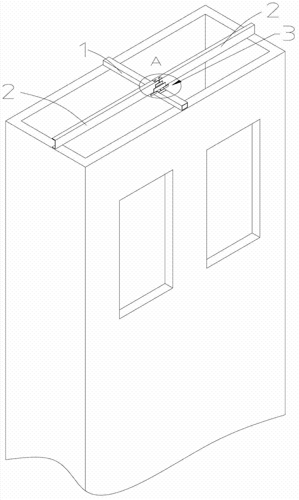 Coaxial and double-beam shared supporting structure without machine room