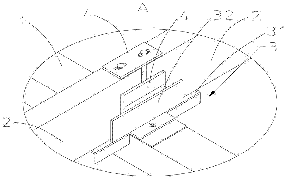 Coaxial and double-beam shared supporting structure without machine room