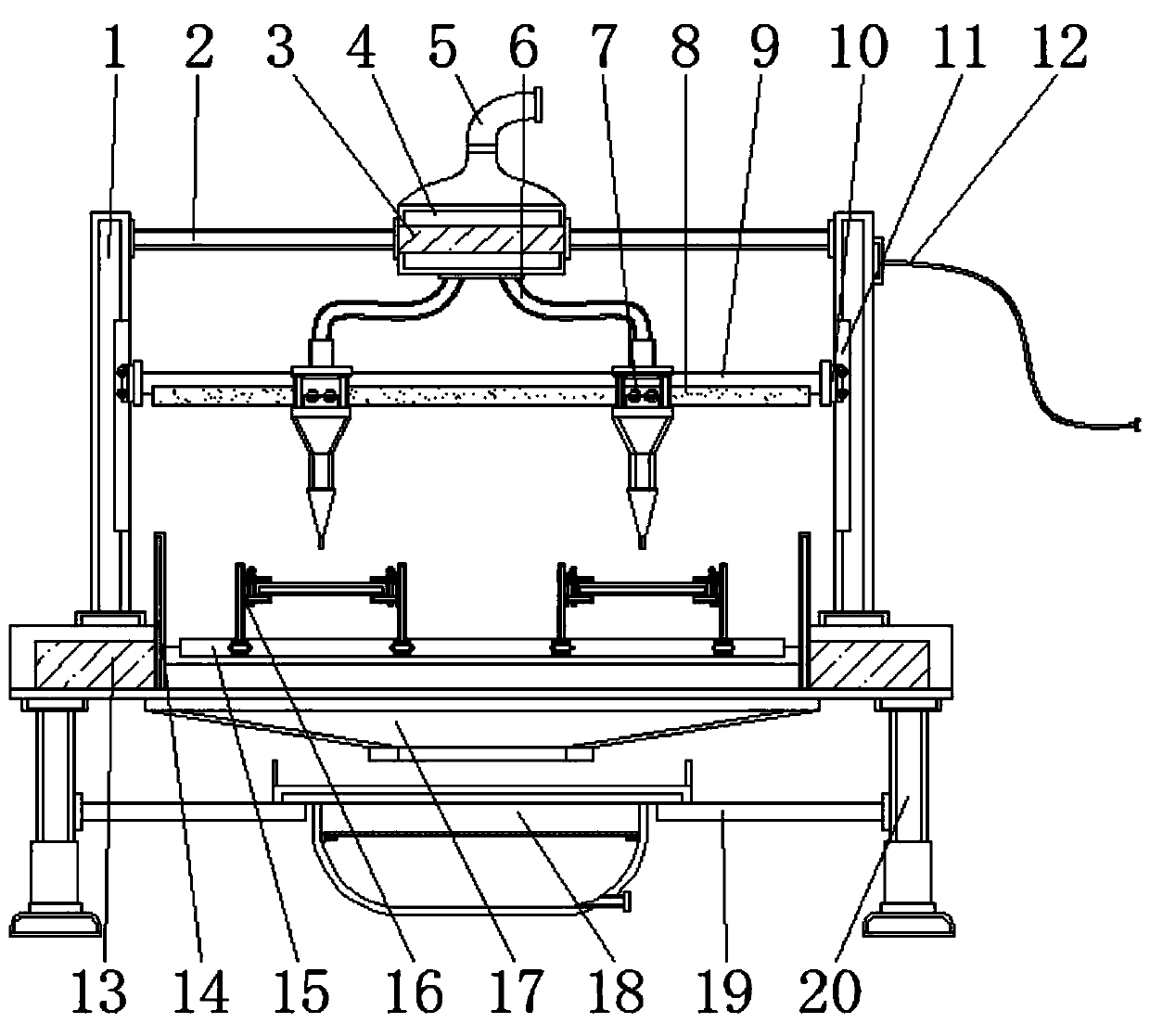 A mechanized automatic water cutting machine