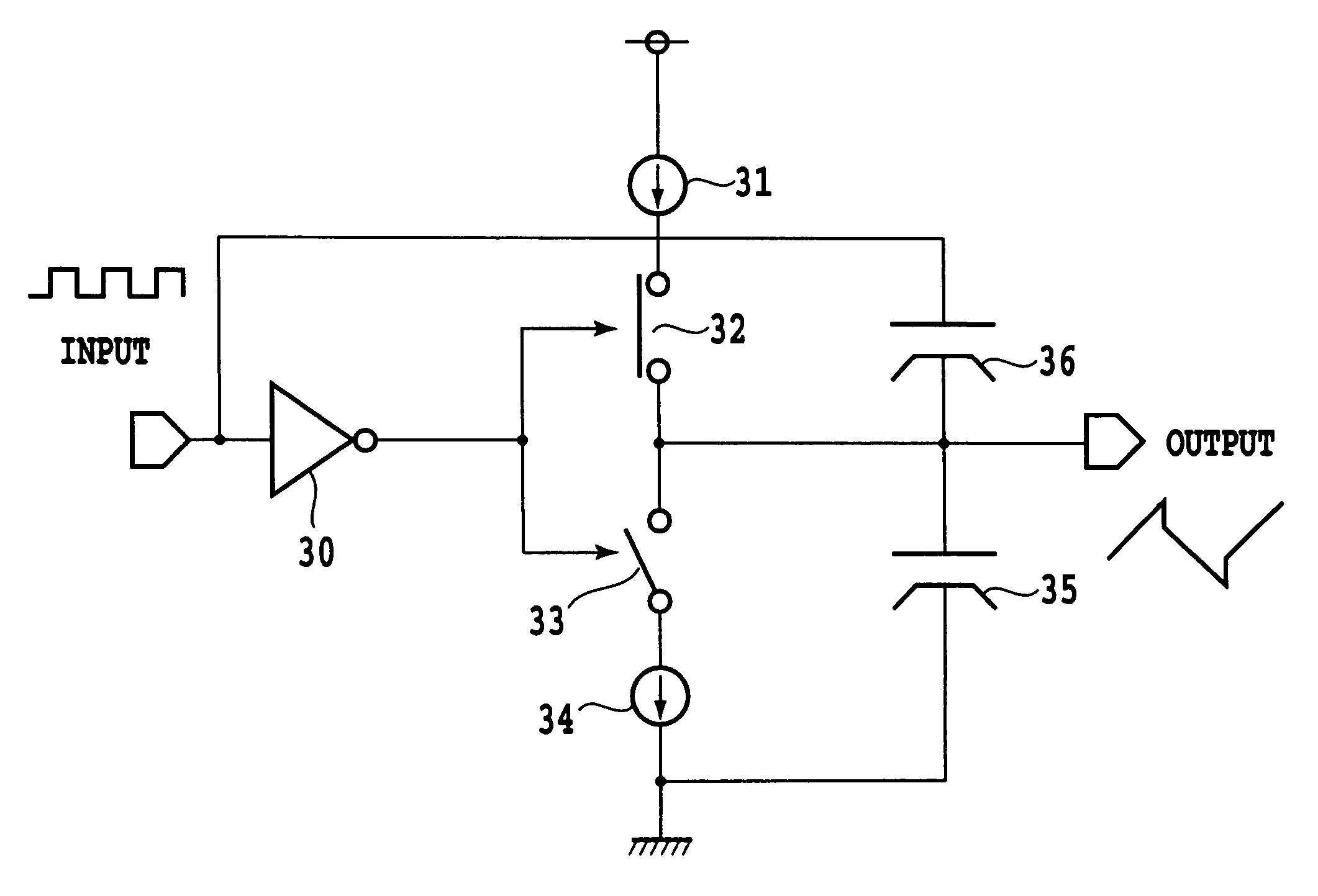 Waveform generating circuit and spread spectrum clock generator