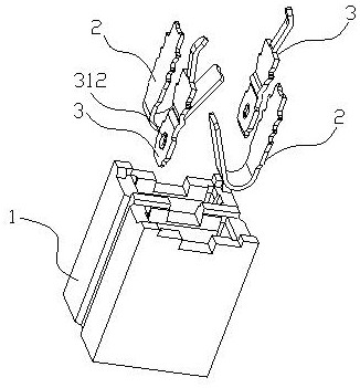 Small plug-in connector with wire locking function