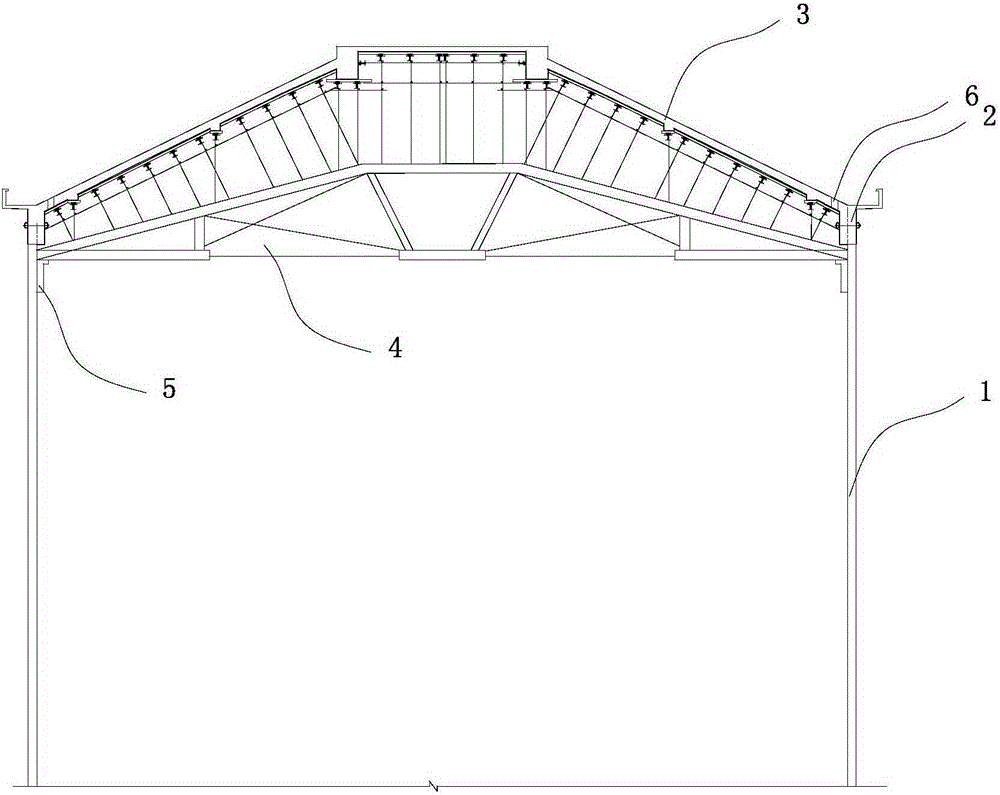 Silo roof truss platform lowering system and its control method