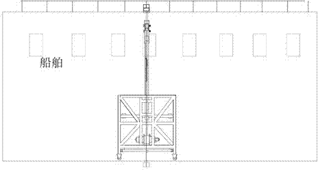 Ship working pneumatic type lifting basket