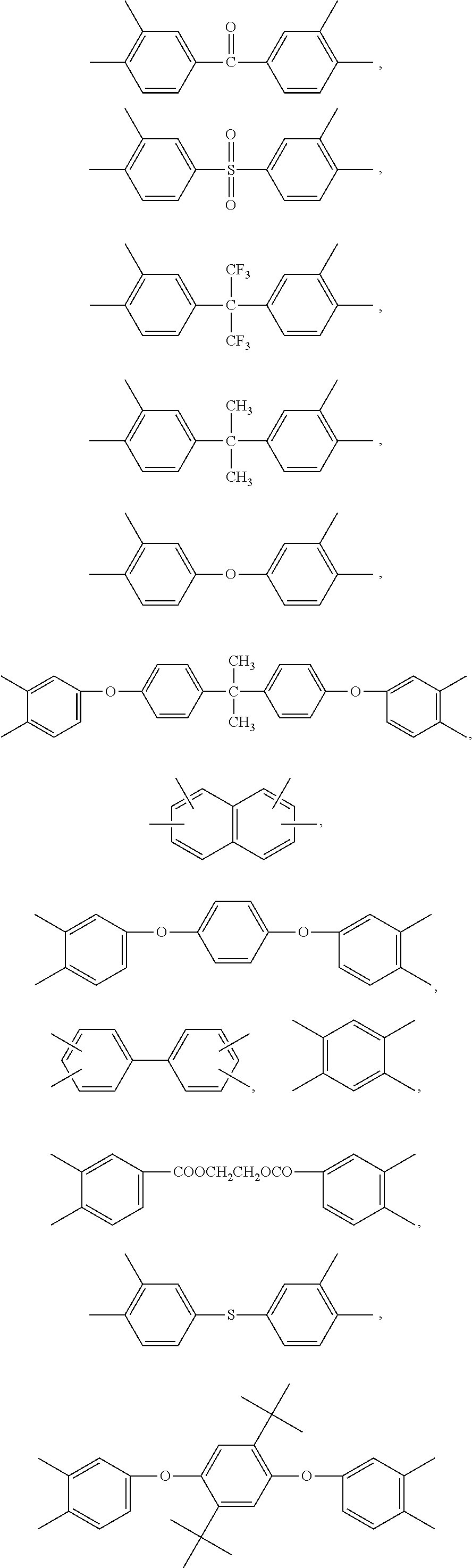 Process of separating gases using polyimide membranes