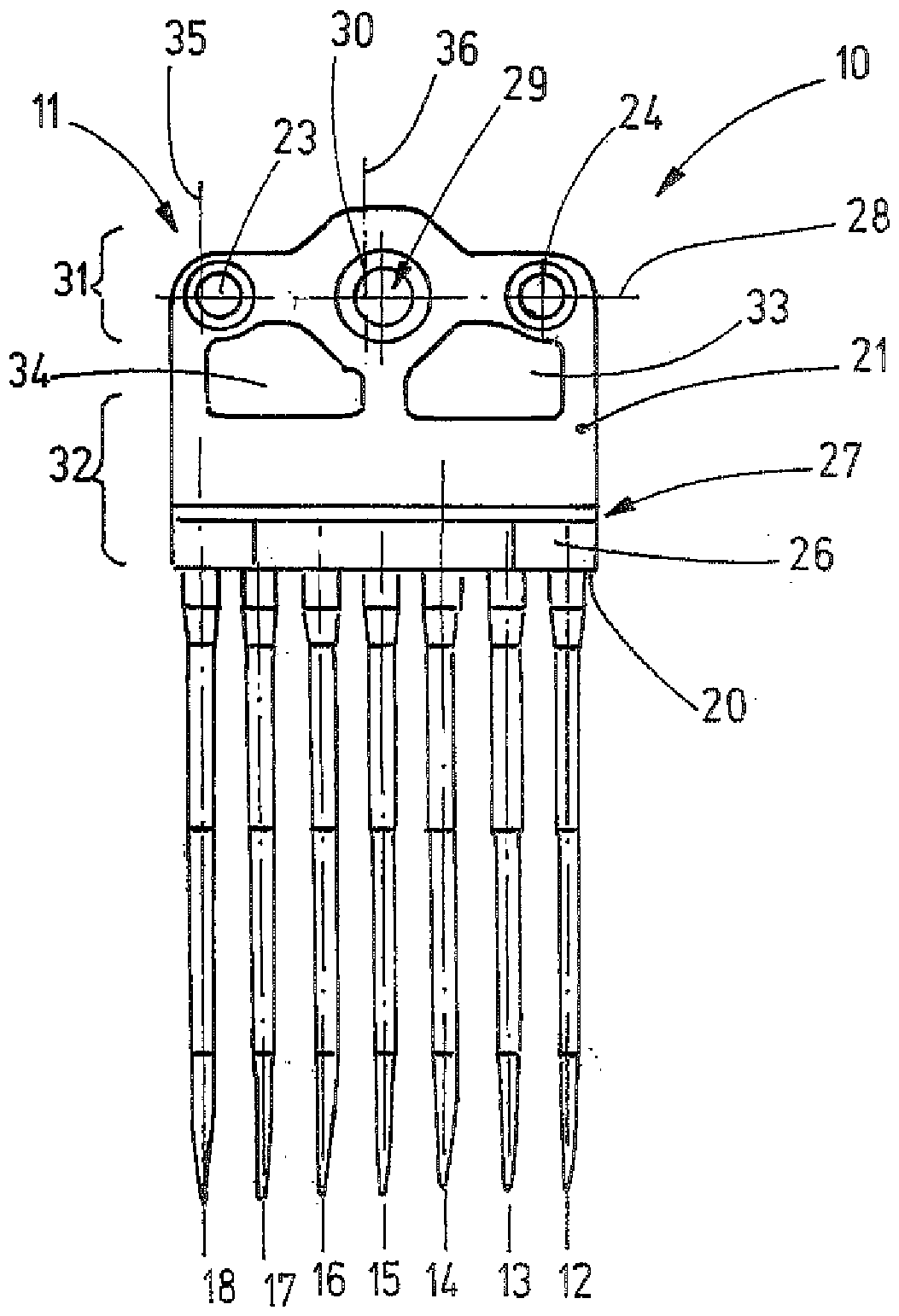 Tool module for textile machines