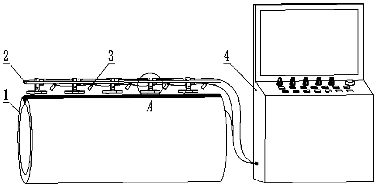 Discrete device and discrete method for heating straight welded pipe by coils