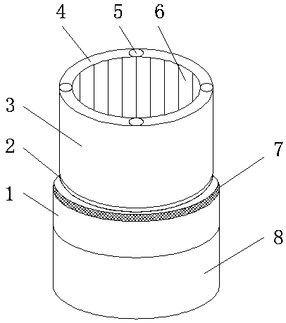 Micropore pile with inner-wall supporting structure