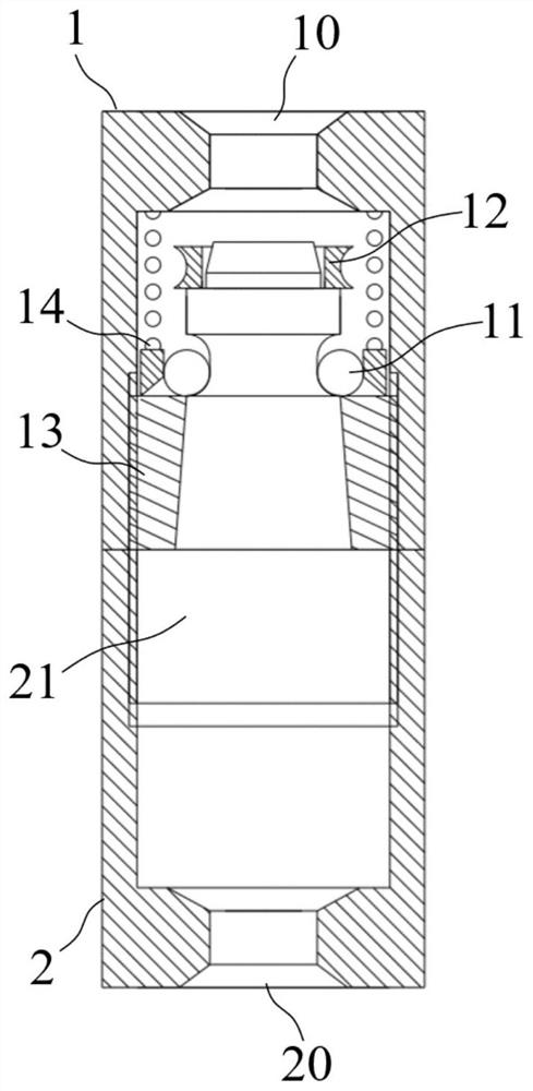 Steel ball self-locking mechanical connecting device and connecting method