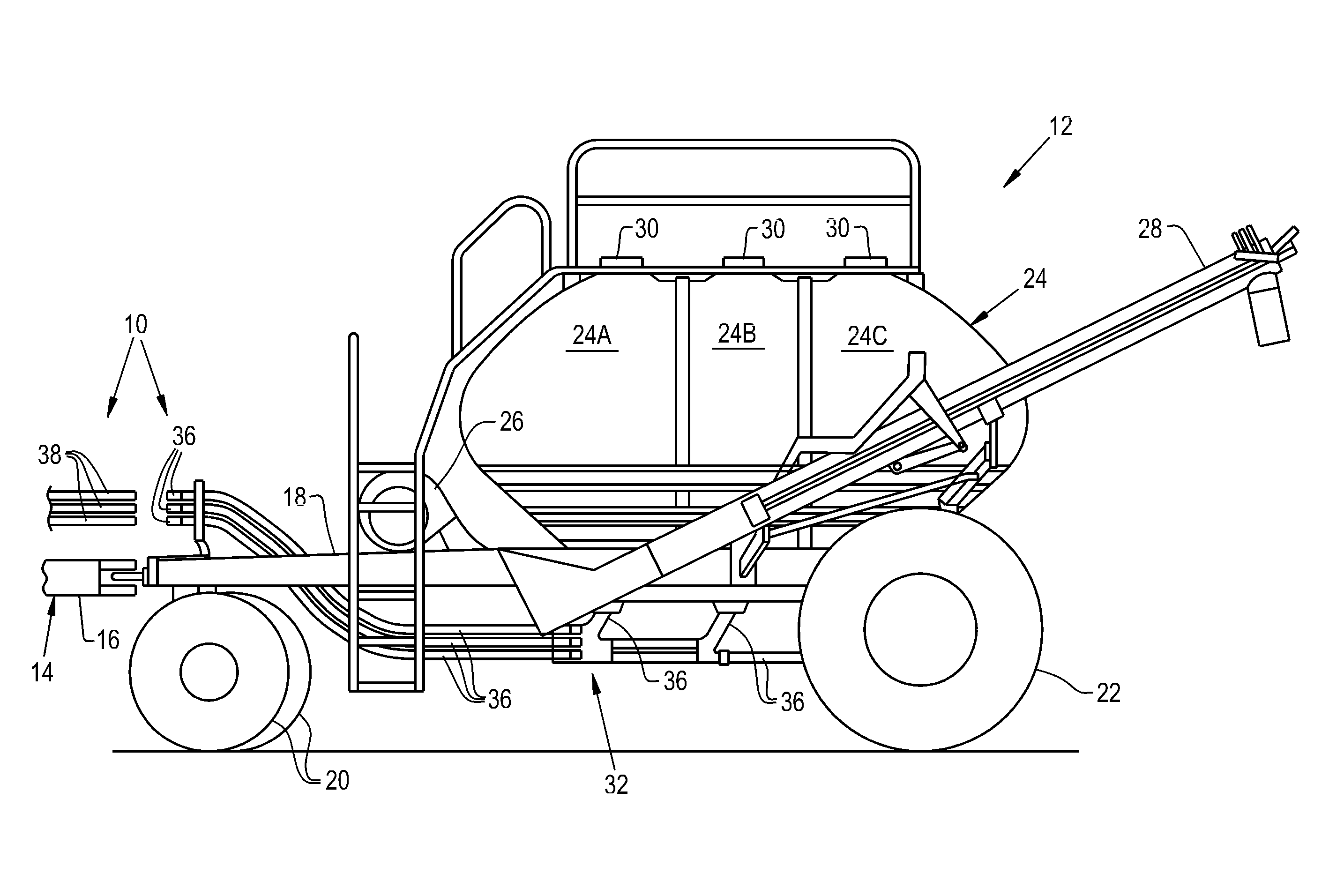 Semi-empirical mass flow model and calibration method for undeveloped flow regions in an air seeder