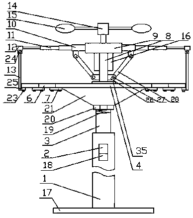 An overhead line tightening device