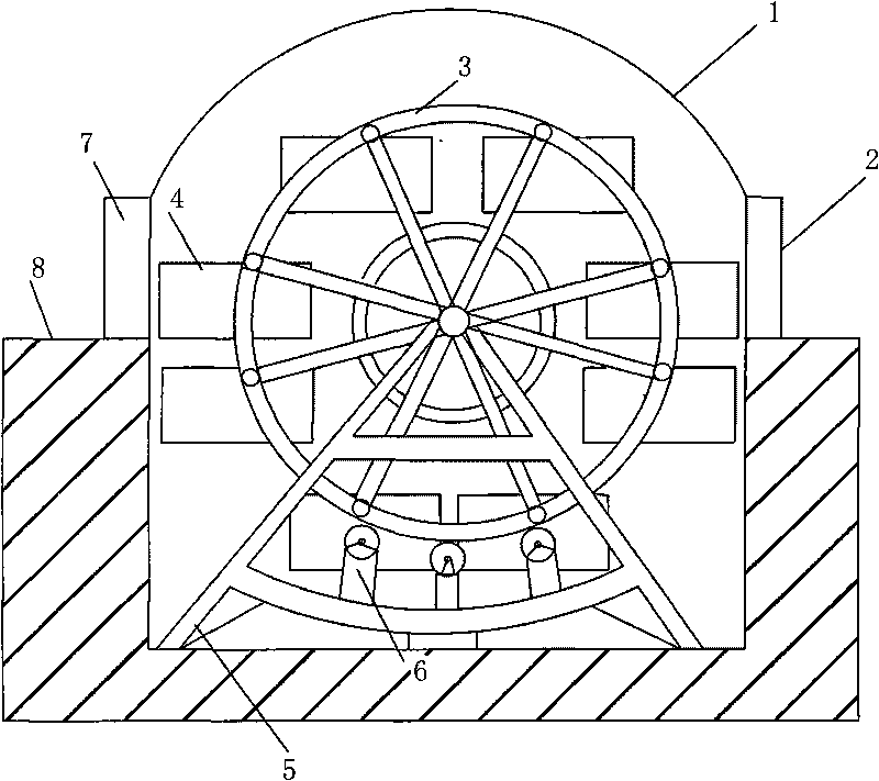 Rotating wheel lifting type three-dimensional garage
