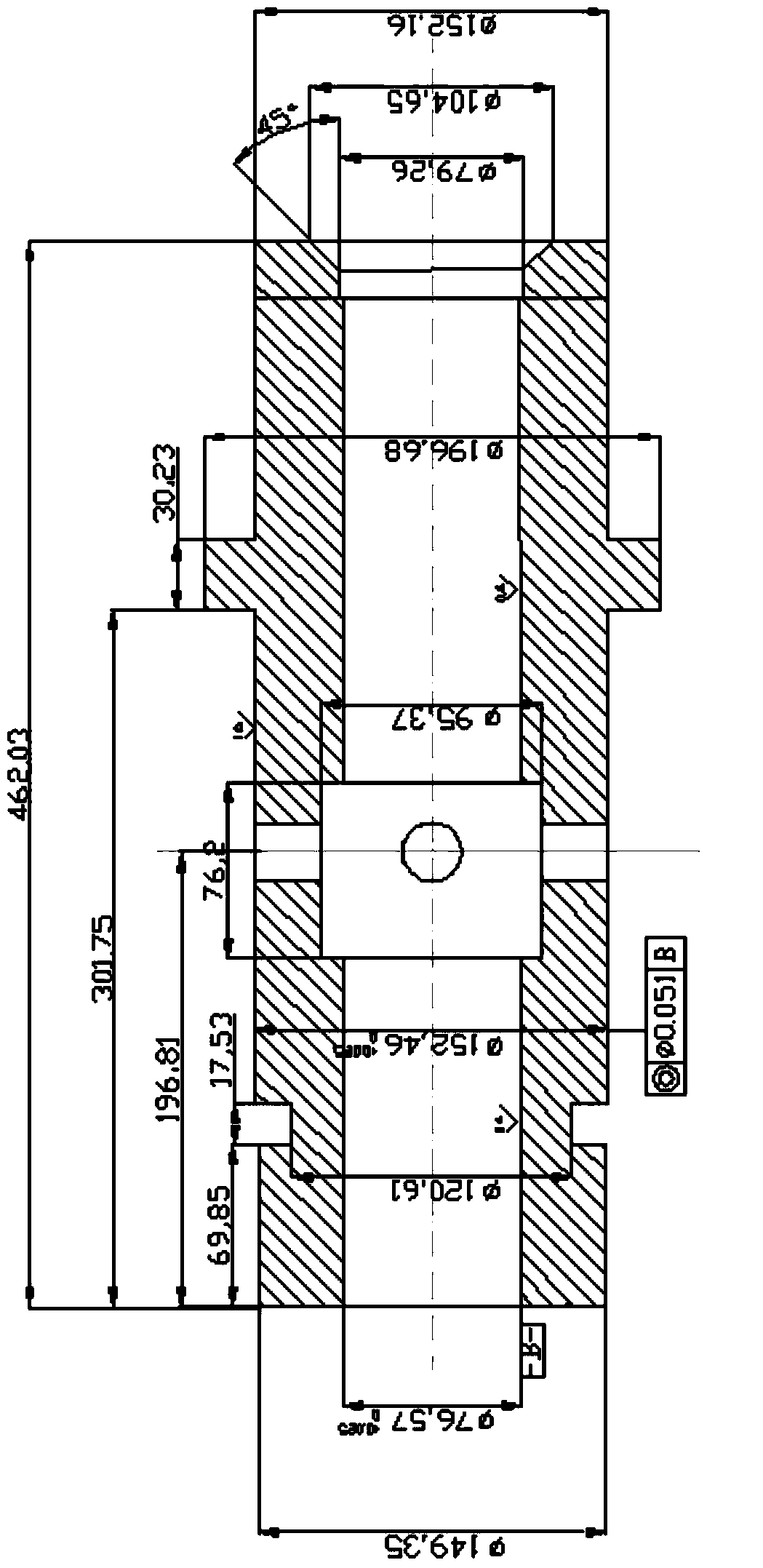 Method for rough turning turbine seal sleeve made of high-temperature alloy GH901