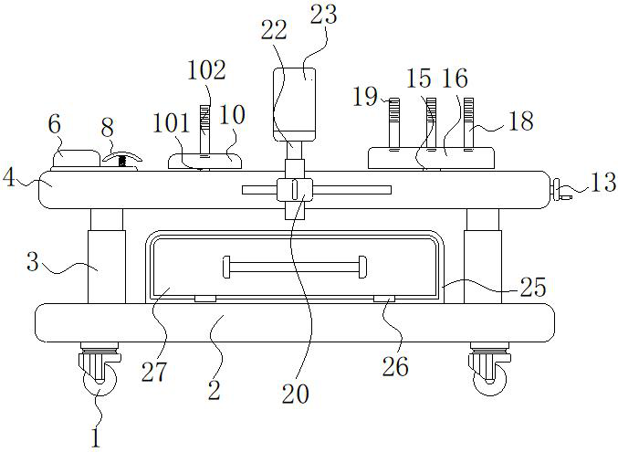 Radiotherapy fixing frame for radiotherapy department